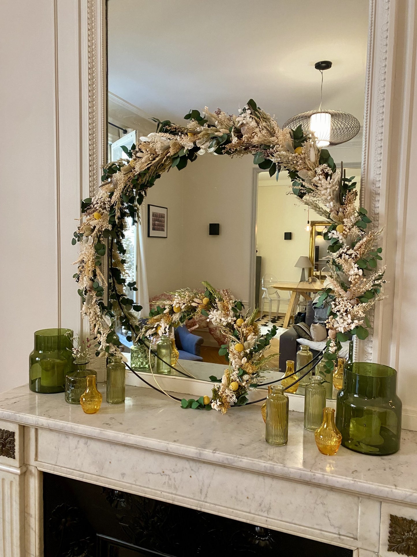 Couronne XXL Naturel | Vert | Jaune _ Les Mains dans les Fleurs