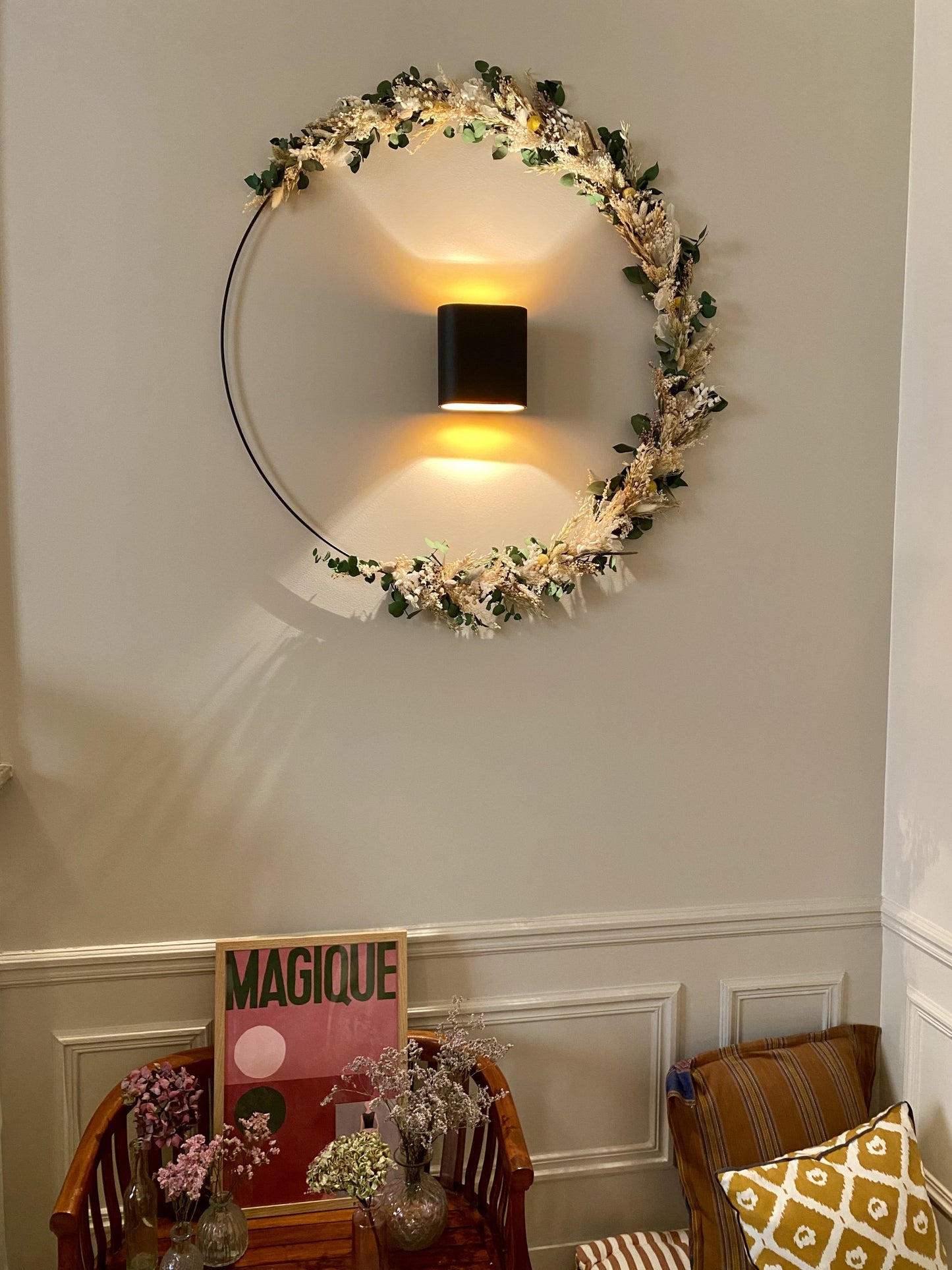 Couronne XXL Naturel | Vert | Jaune _ Les Mains dans les Fleurs