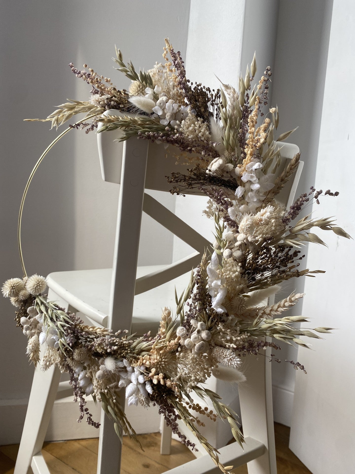 Couronne Moyen Modèle Blanc | Naturel _ Les Mains dans les Fleurs