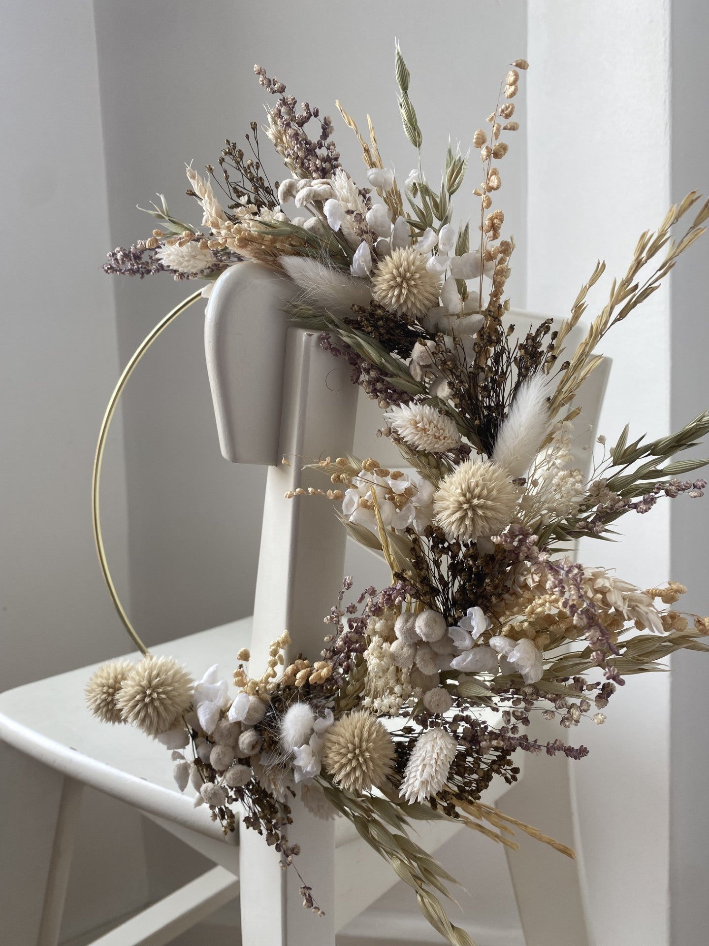 Couronne Petit Modèle Naturel | Blanc _ Les Mains dans les Fleurs