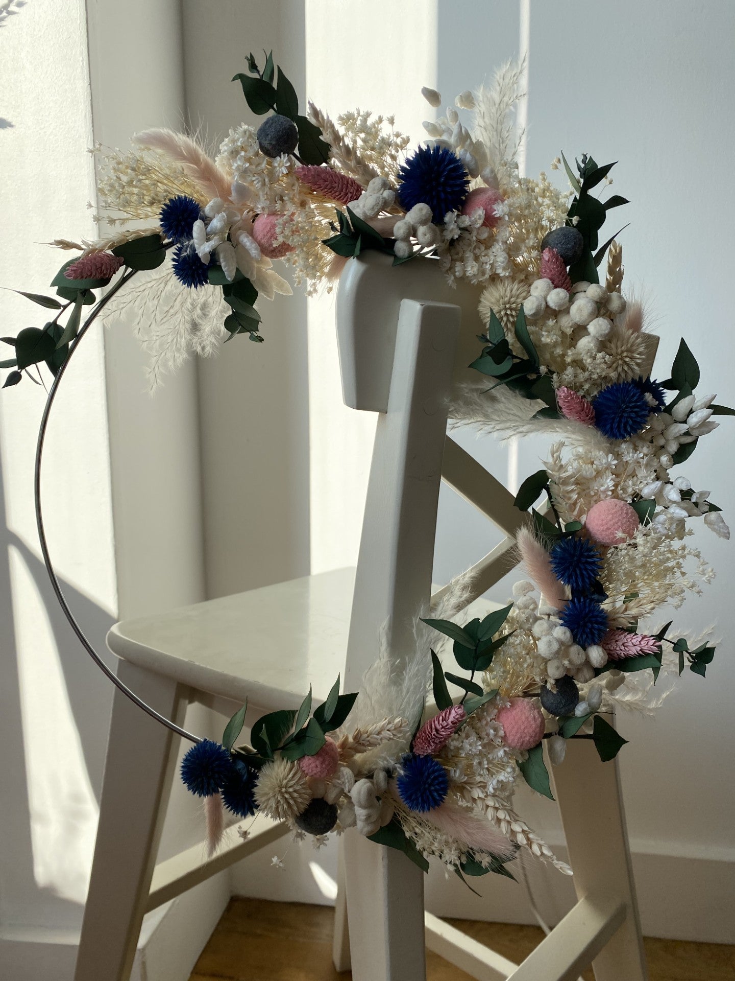 Couronne Moyen Modèle Blanc | Rose | Bleu _ Les Mains dans les Fleurs