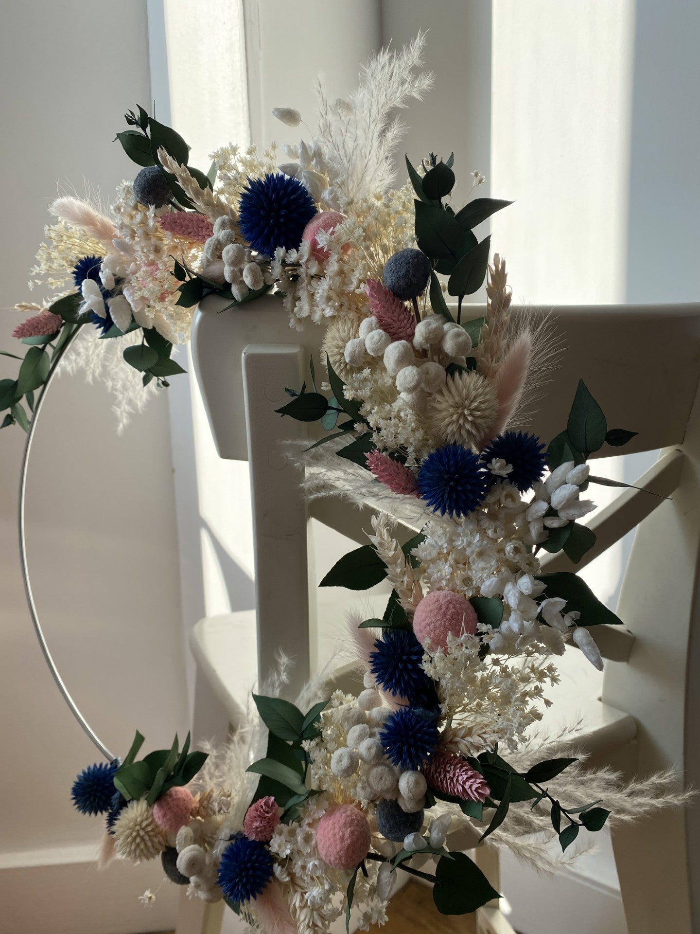 Couronne Moyen Modèle Blanc | Rose | Bleu _ Les Mains dans les Fleurs