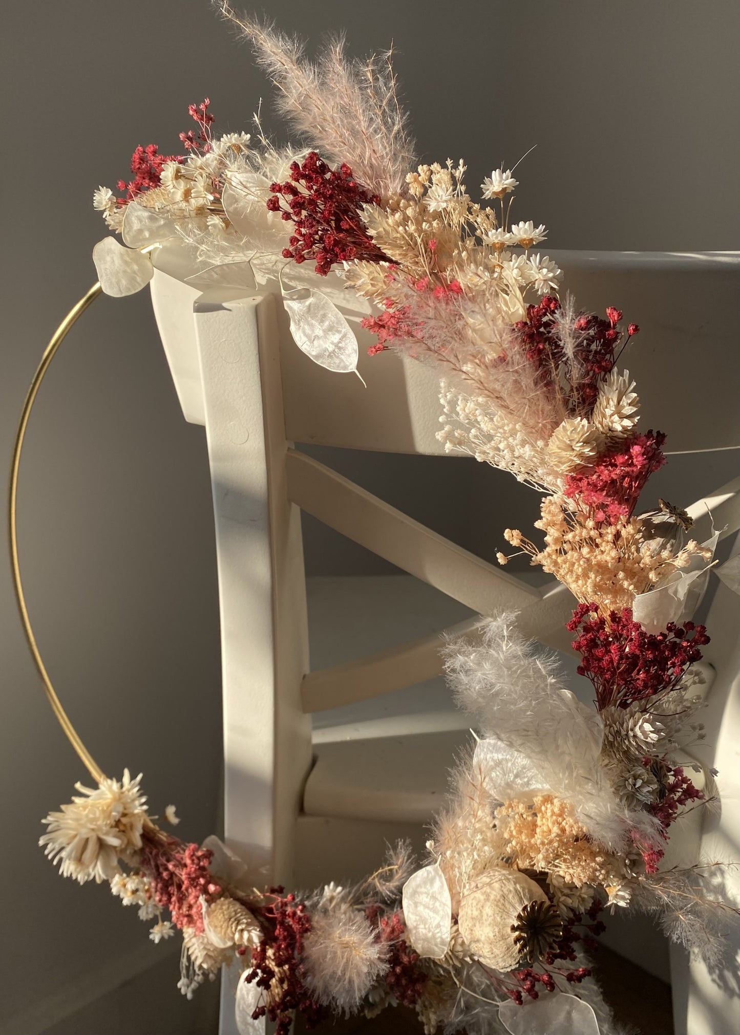 Couronne Moyen Modèle Corail | Bordeaux | Blanc _ Les Mains dans les Fleurs