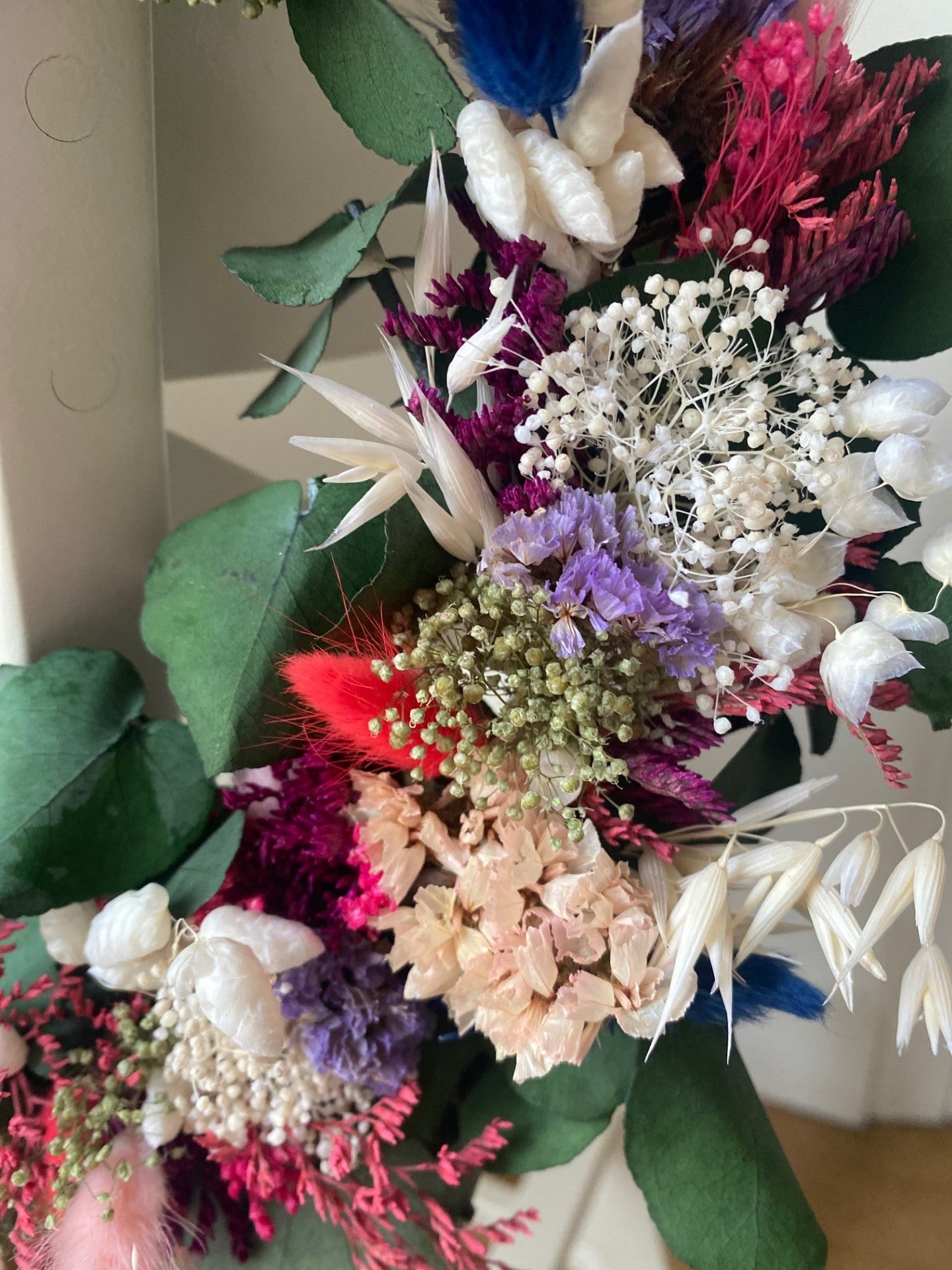 Couronne Petit Modèle Rose | Blanc | Violet | Bleu | Eucalyptus vert _ Les Mains dans les Fleurs