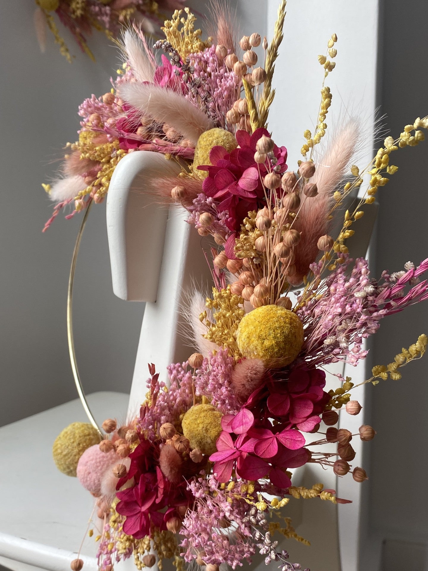 Couronne Petit Modèle Rose | Jaune _ Les Mains dans les Fleurs