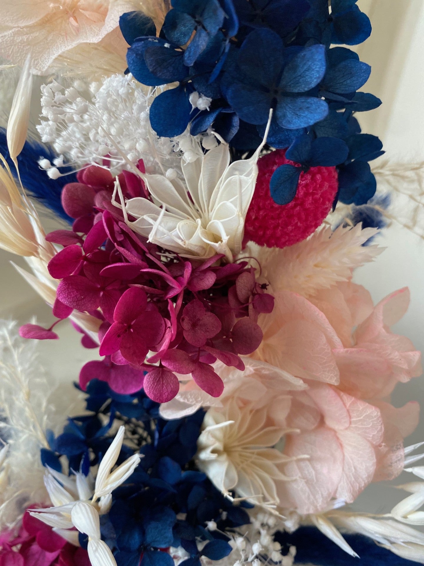Couronne Moyen Modèle Fuschia | Rose pâle | Marine | Blanc _ Les Mains dans les Fleurs