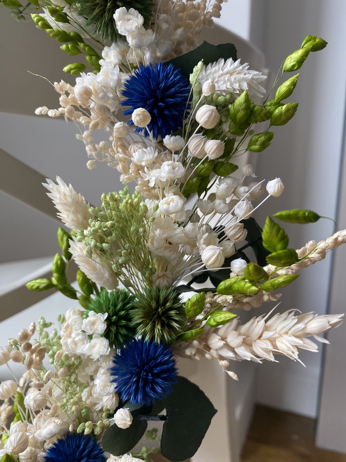 Couronne Moyen Modèle Vert | Blanc | Bleu _ Les Mains dans les Fleurs