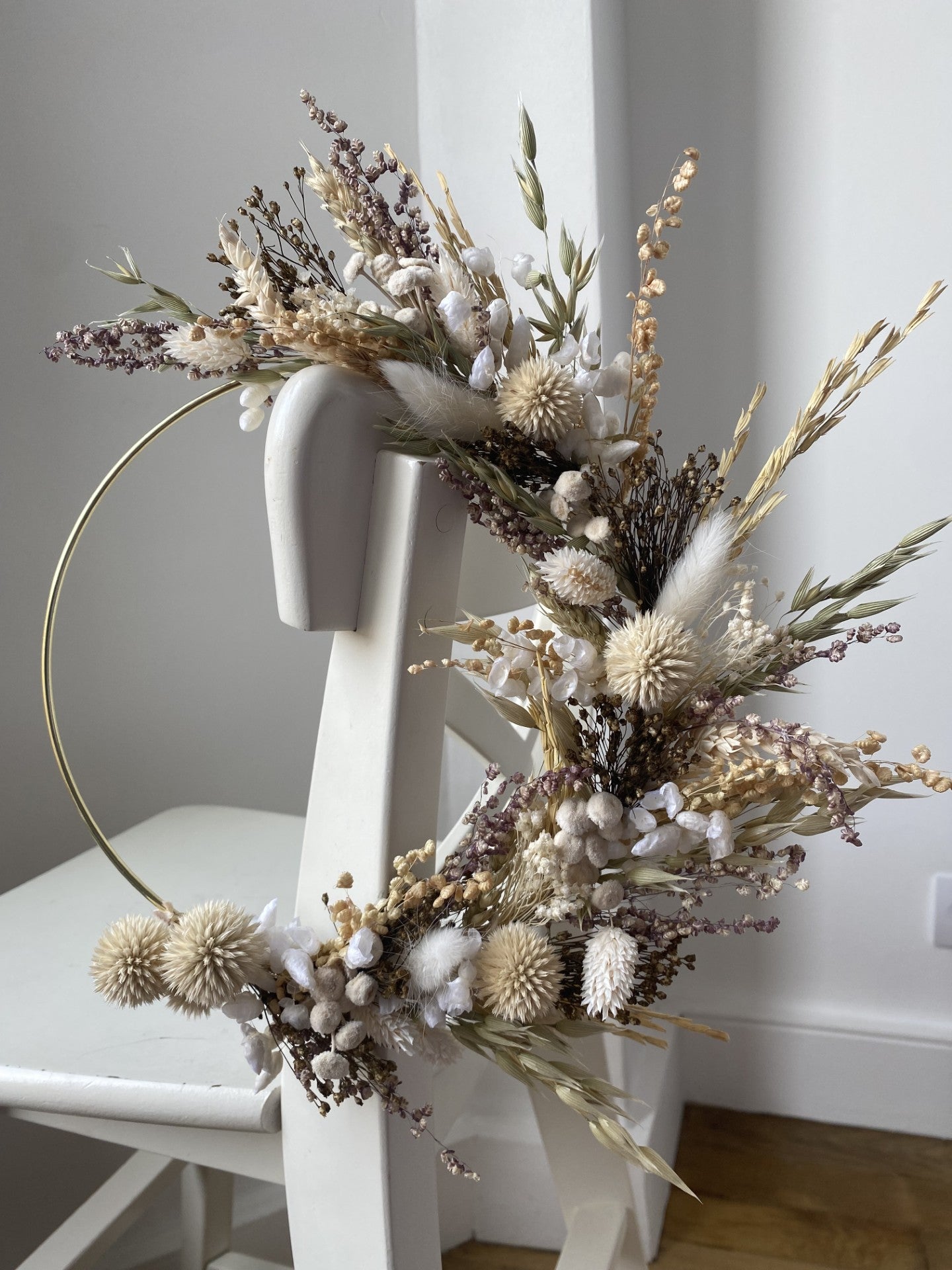 Couronne Petit Modèle Naturel | Blanc _ Les Mains dans les Fleurs