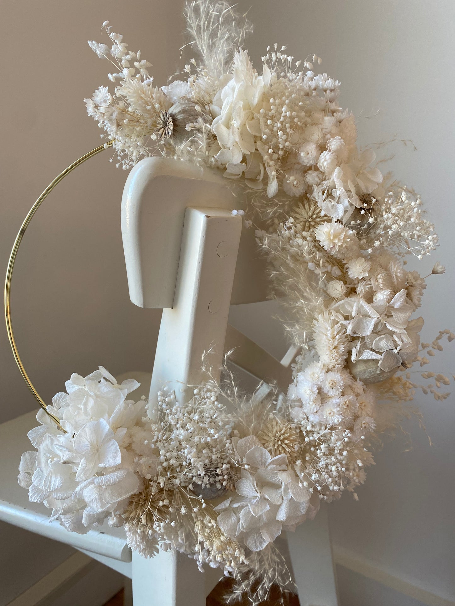Couronne Petit Modèle Blanche _ Les Mains dans les Fleurs
