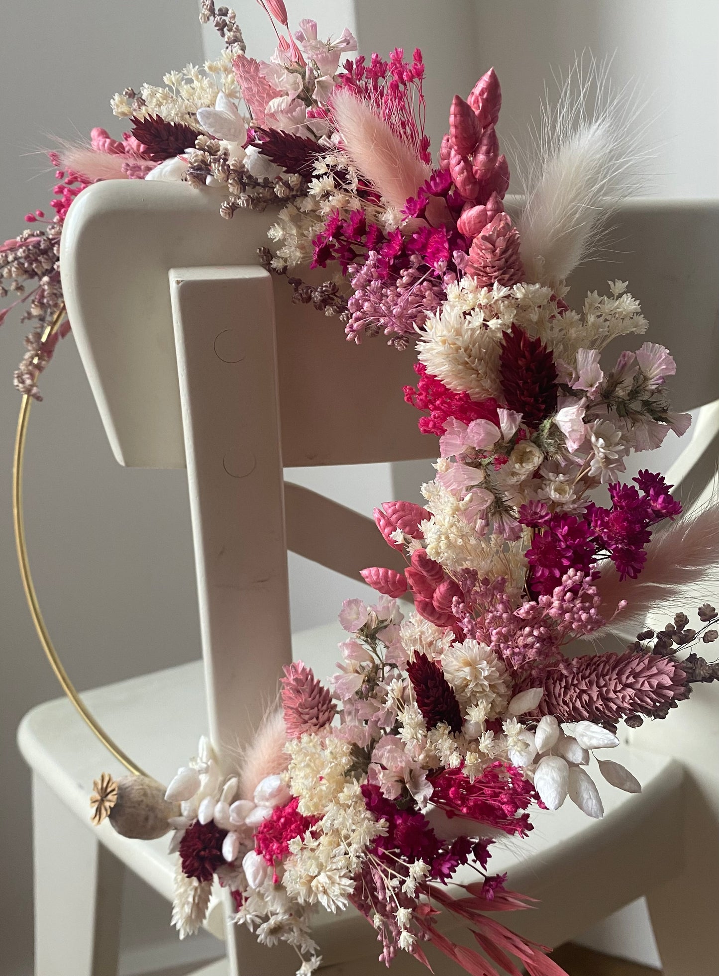 Couronne Petit Modèle Rose _ Les Mains dans les Fleurs