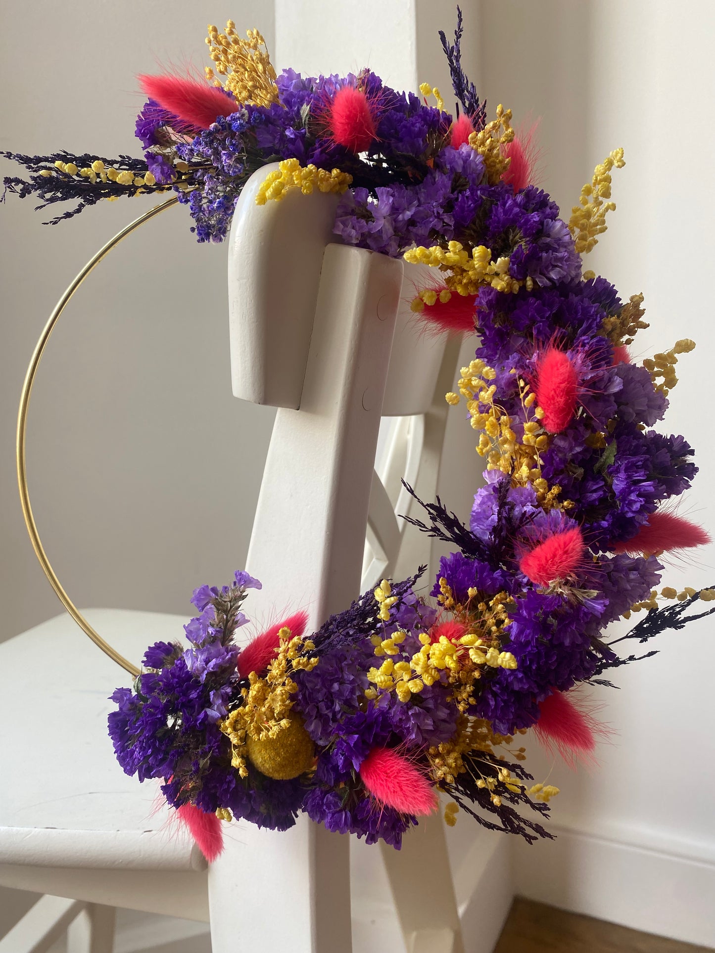 Couronne Petit Modèle Violet | Mauve | Jaune | Rose _ Les Mains dans les Fleurs
