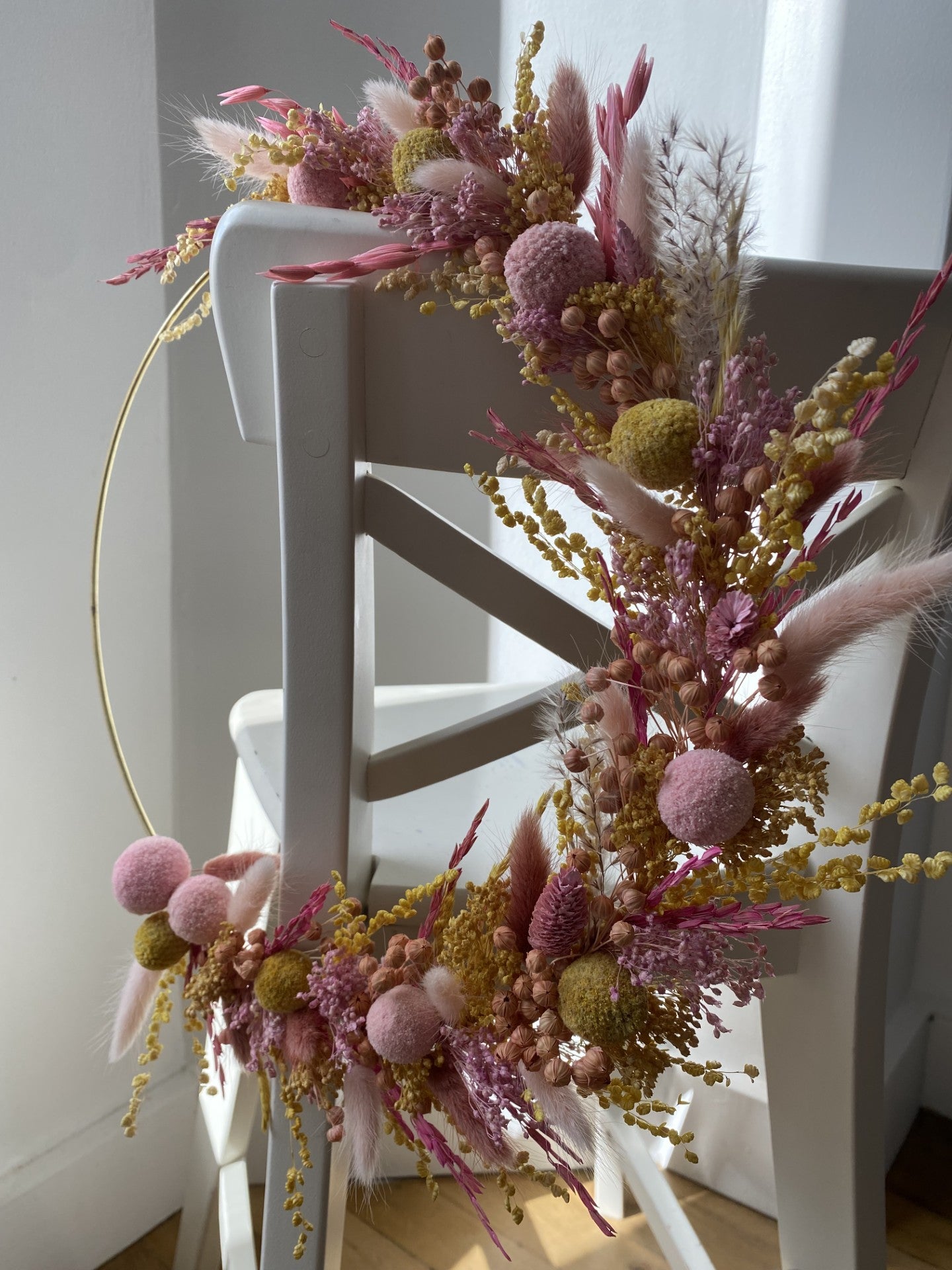 Couronne Moyen Modèle Rose | Jaune _ Les Mains dans les Fleurs