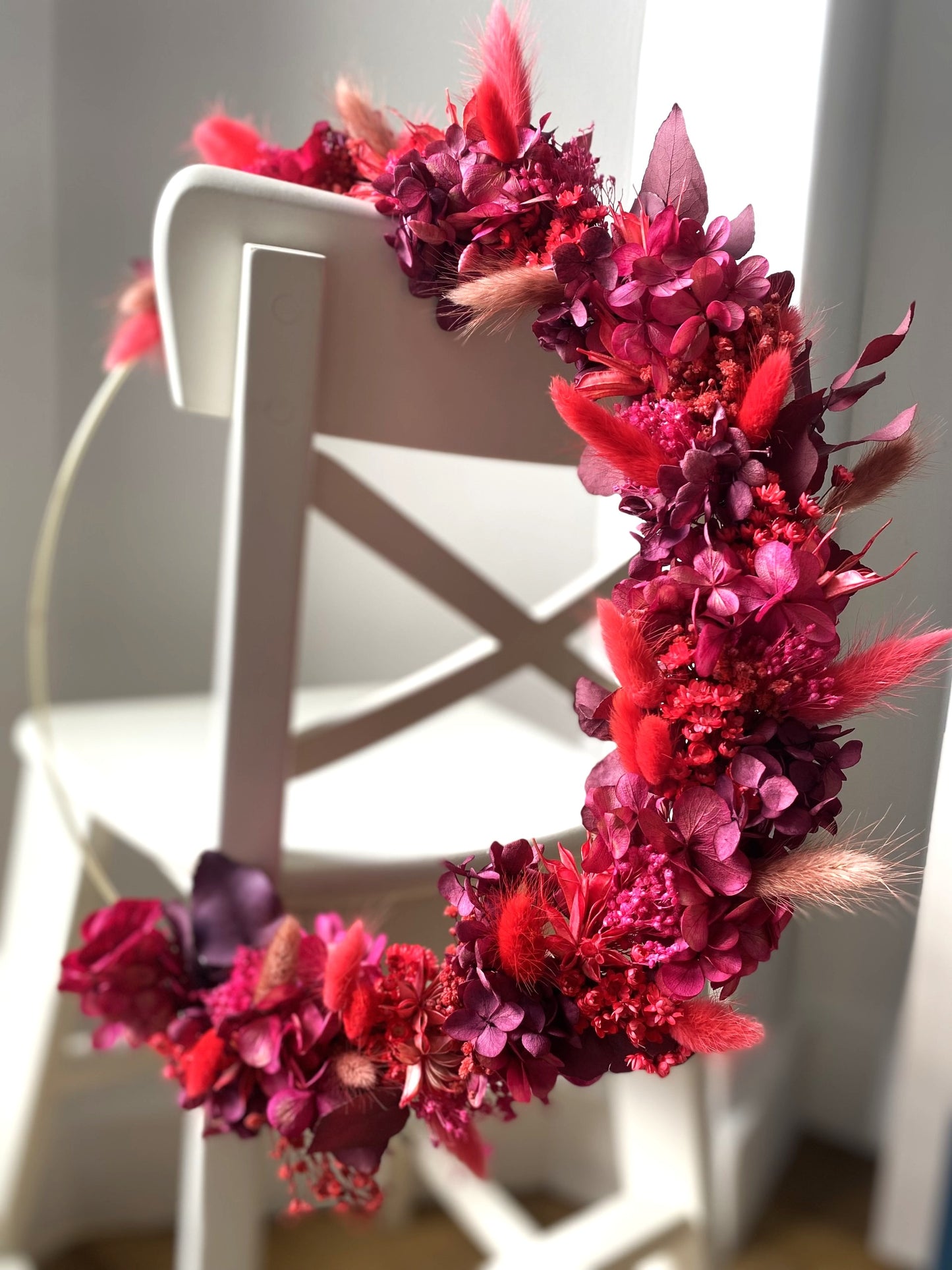 Couronne Moyen Modèle Rose | Rouge _ Les Mains dans les Fleurs