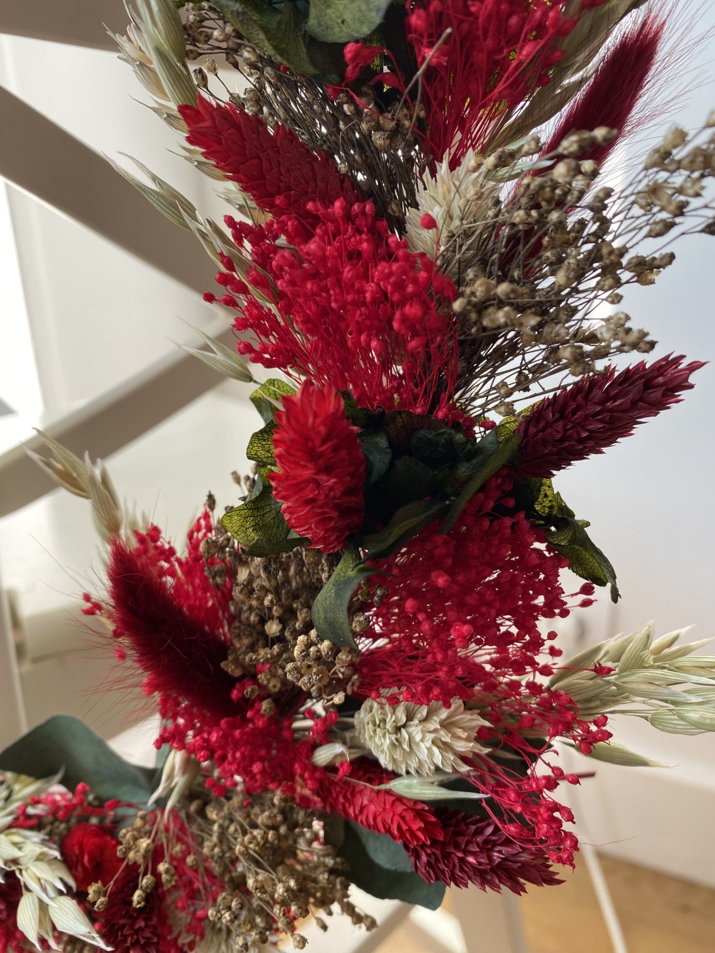Couronne Moyen Modèle Rouge | Vert _ Les Mains dans les Fleurs