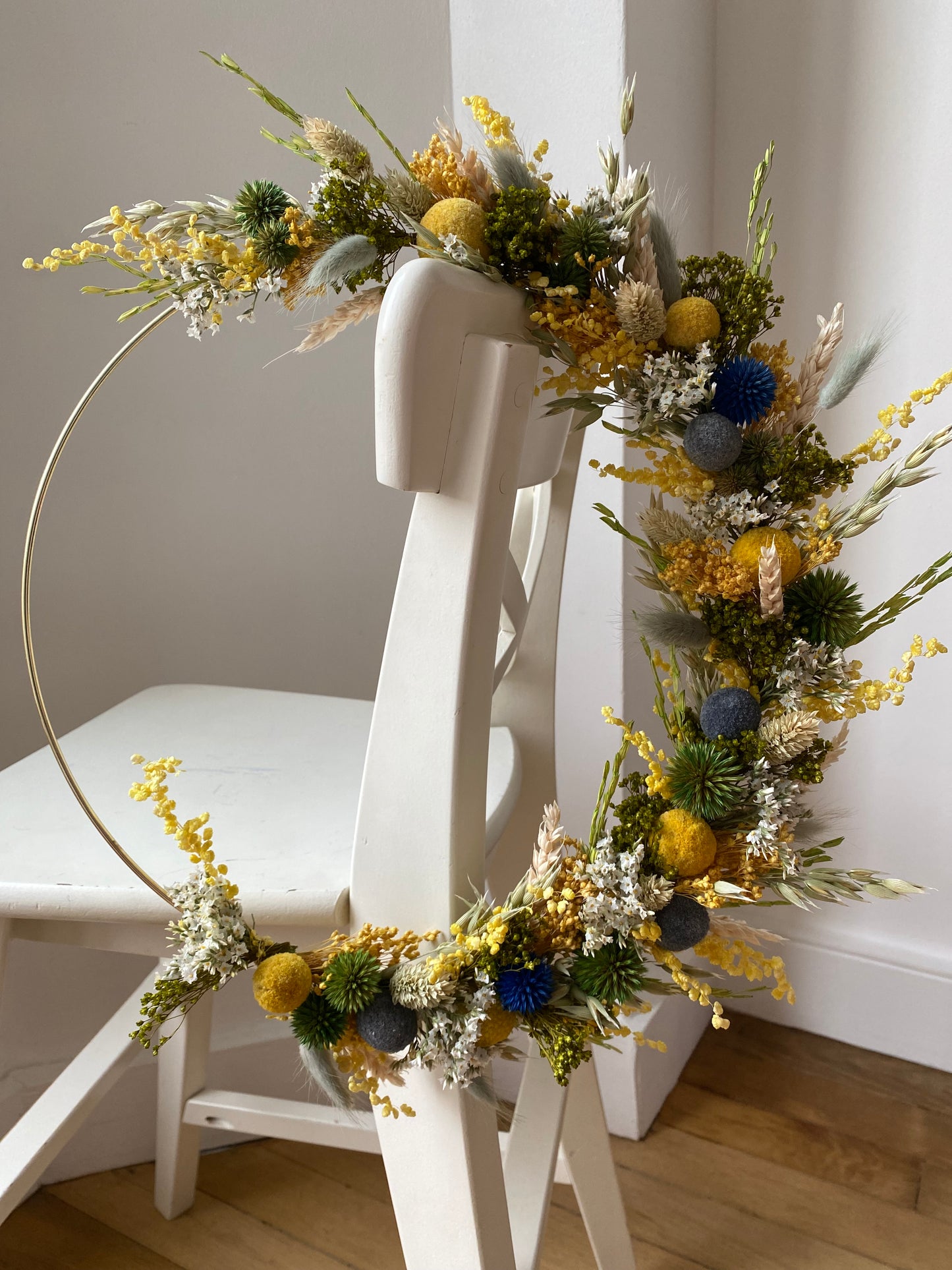 Couronne Moyen Modèle Jaune | Vert | Blanc | Bleu _ Les Mains dans les Fleurs