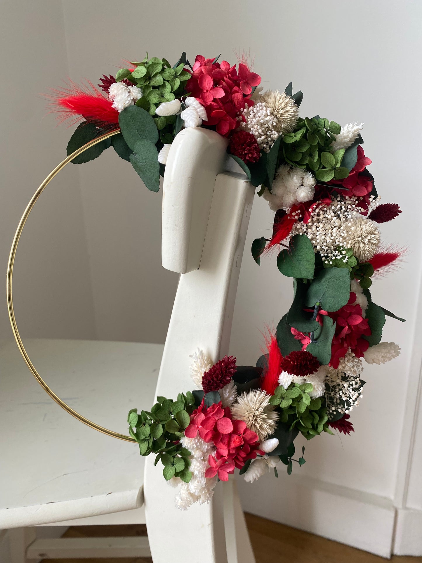 Couronne Petit Modèle Rouge| Blanc | Vert _ Les Mains dans les Fleurs
