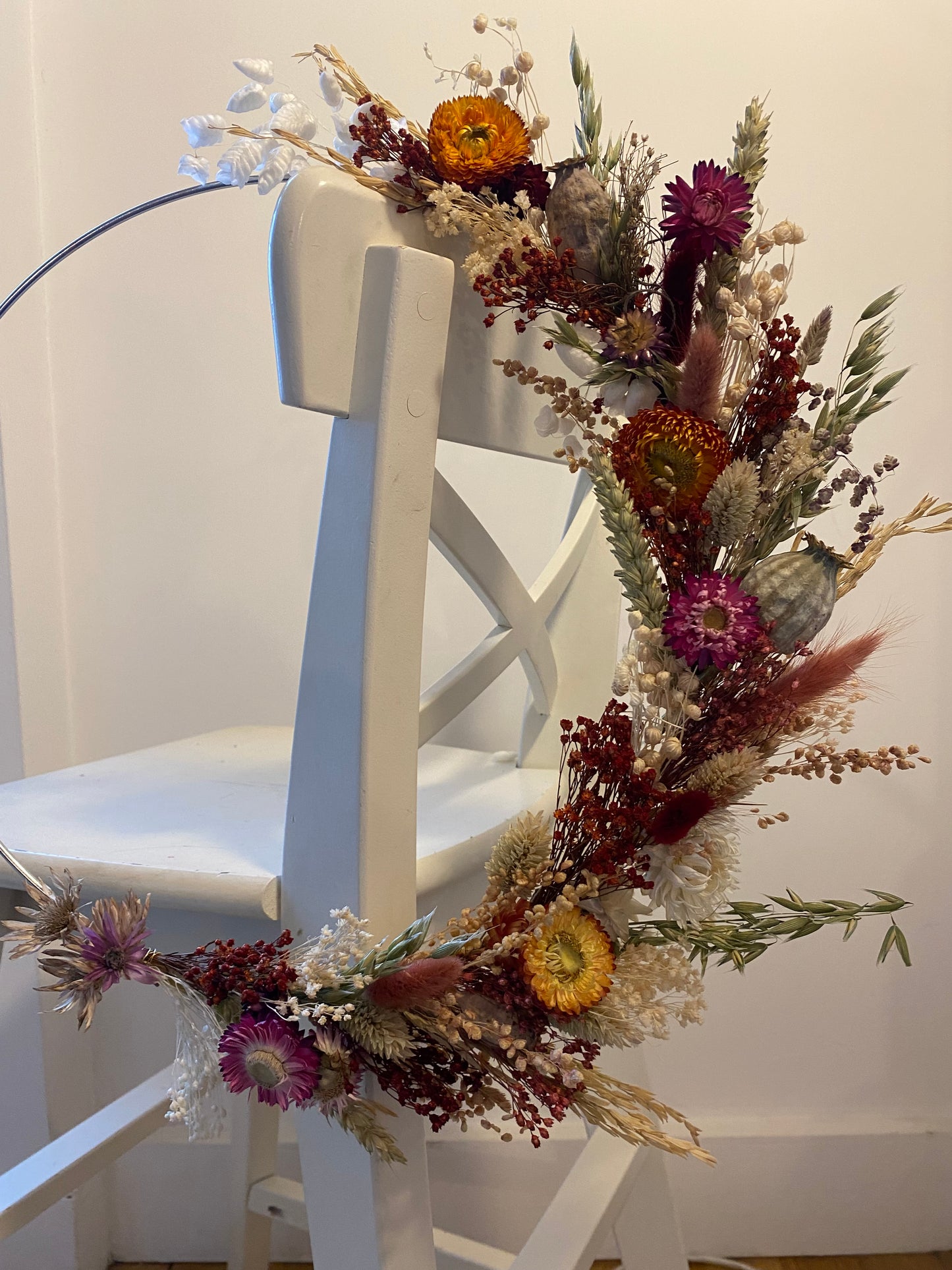 Couronne Moyen Modèle Rose | Orange | Naturel _ Les Mains dans les Fleurs