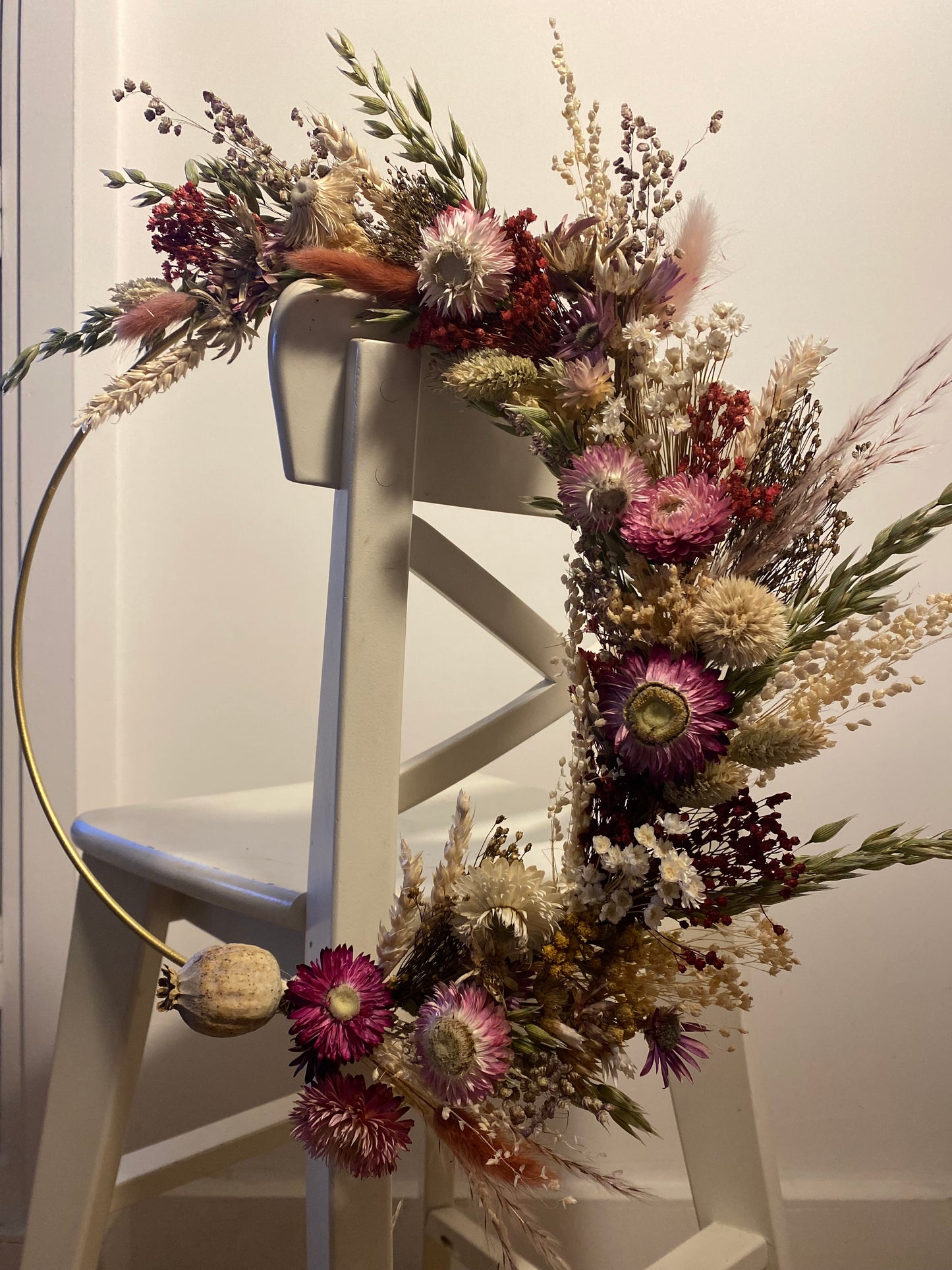 Couronne Moyen Modèle Naturel | Rose _ Les Mains dans les Fleurs