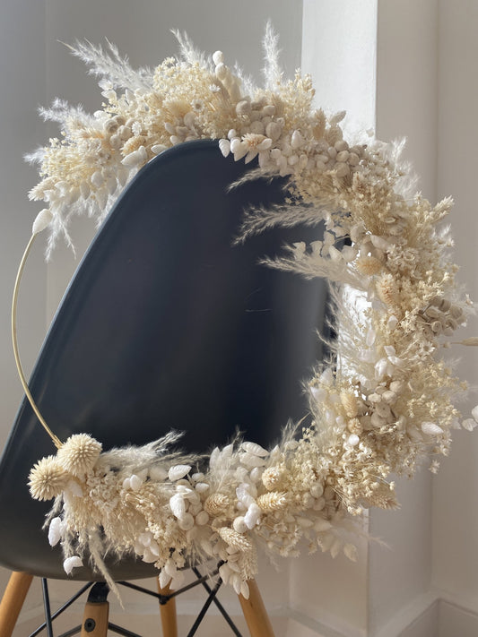 Couronne Moyen Modèle Blanc All White _ Les Mains dans les Fleurs