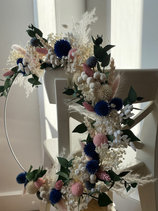 Couronne Moyen Modèle Blanc | Rose | Bleu _ Les Mains dans les Fleurs