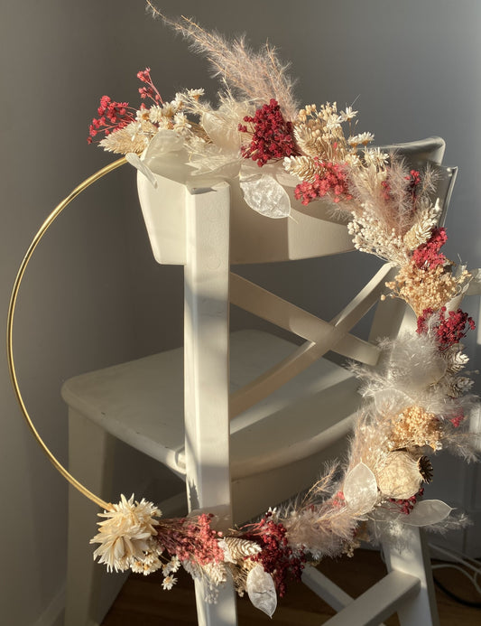 Couronne Moyen Modèle Corail | Bordeaux | Blanc _ Les Mains dans les Fleurs