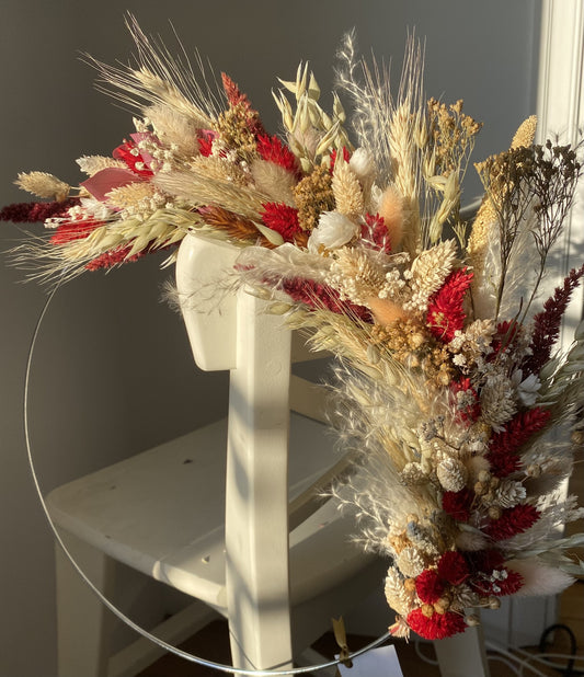 Couronne Moyen Modèle Rouge | Naturel | Blanc _ Les Mains dans les Fleurs