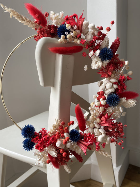 Couronne Petit Modèle Vert | Blanc _ Les Mains dans les Fleurs