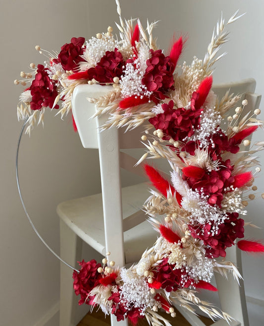 Couronne Moyen Modèle Rouge | Blanc _ Les Mains dans les Fleurs