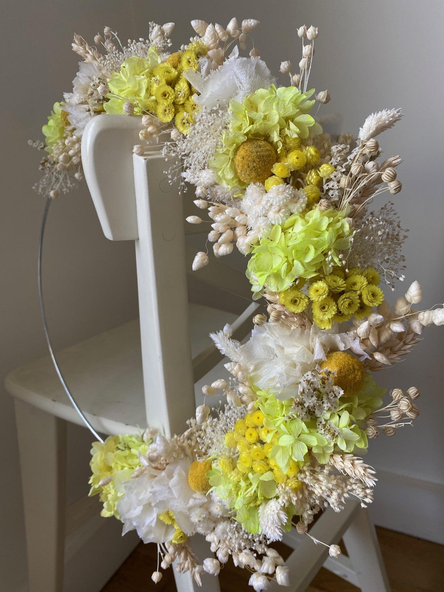 Couronne Moyen Modèle Jaune | Blanc | Naturel _ Les Mains dans les Fleurs