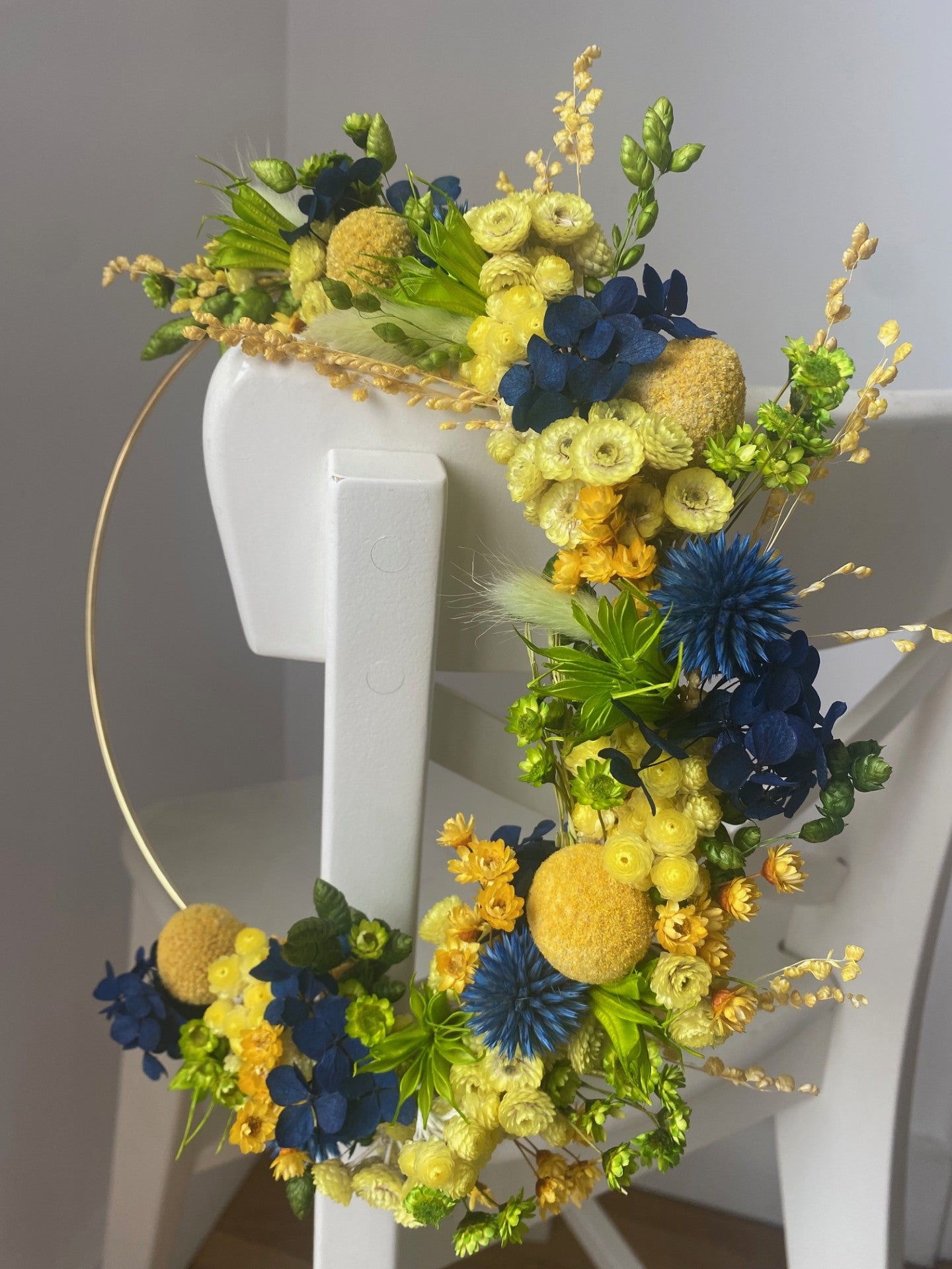 Couronne Moyen Modèle Vert | Jaune | Bleu _ Les Mains dans les Fleurs
