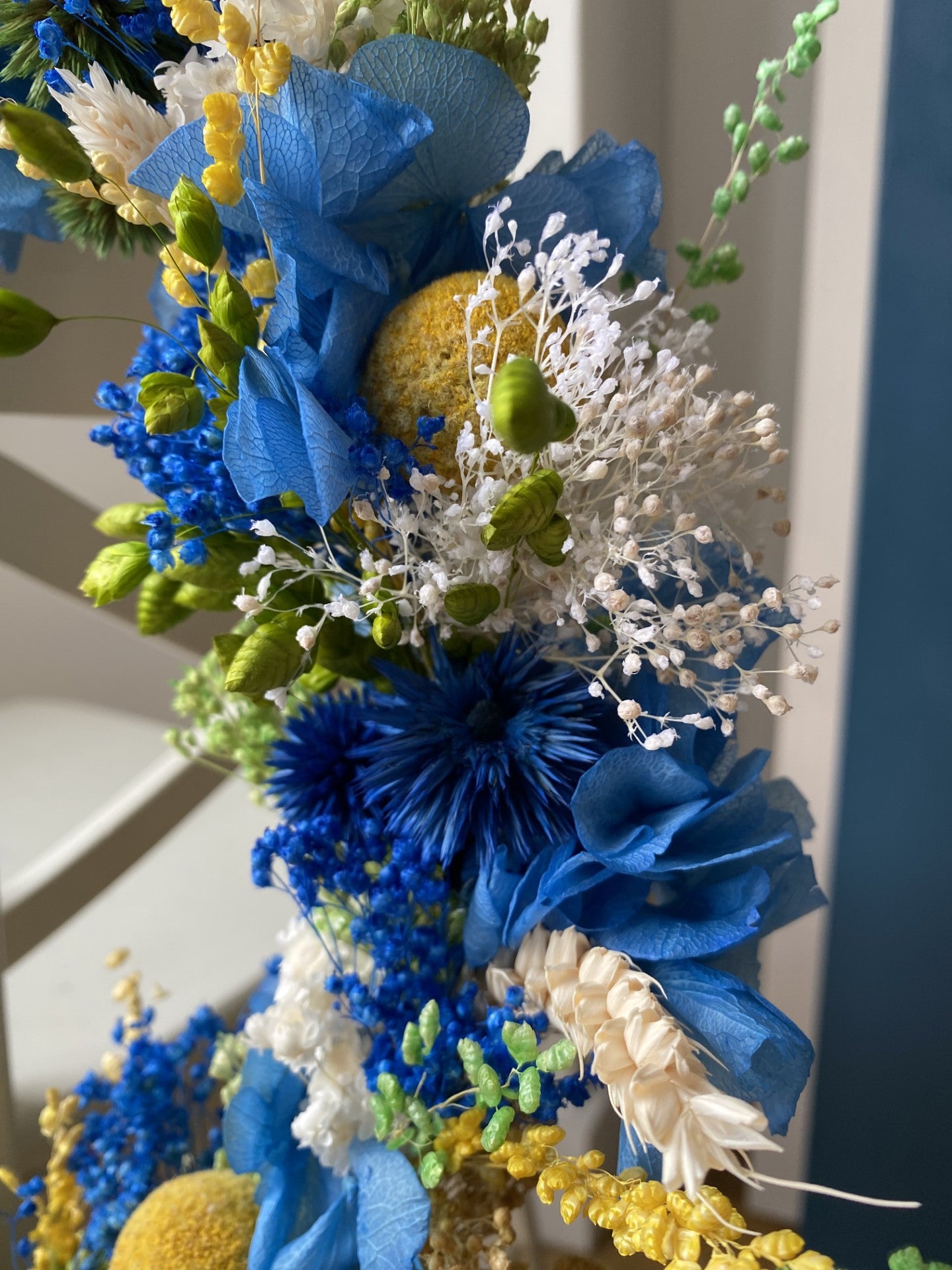 Couronne Moyen Modèle Bleu | Vert | Blanc | Jaune _ Les Mains dans les Fleurs