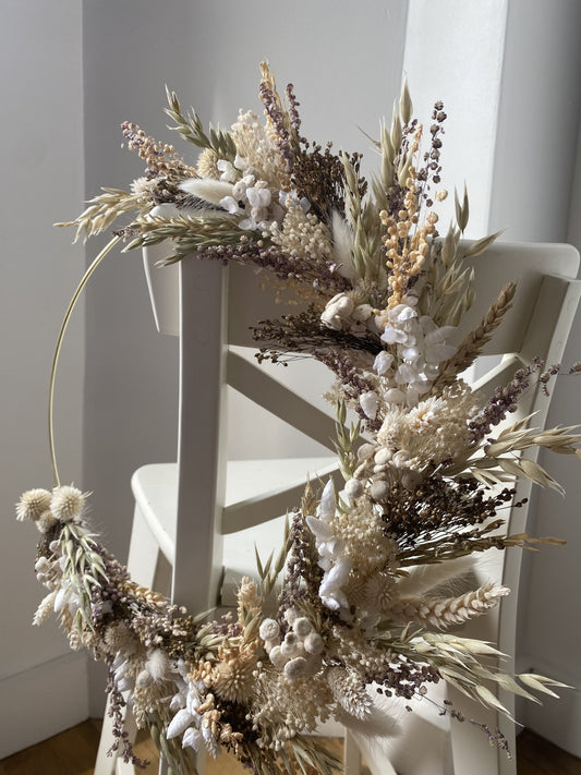 Couronne Moyen Modèle Blanc | Naturel _ Les Mains dans les Fleurs