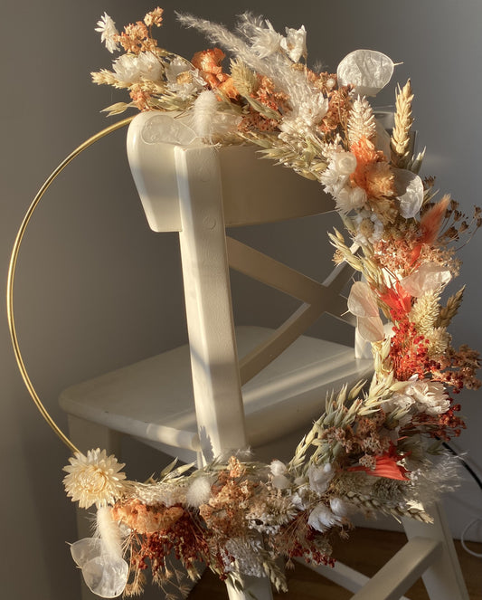 Couronne Moyen Modèle Orange | Terracotta | Naturel _ Les Mains dans les Fleurs