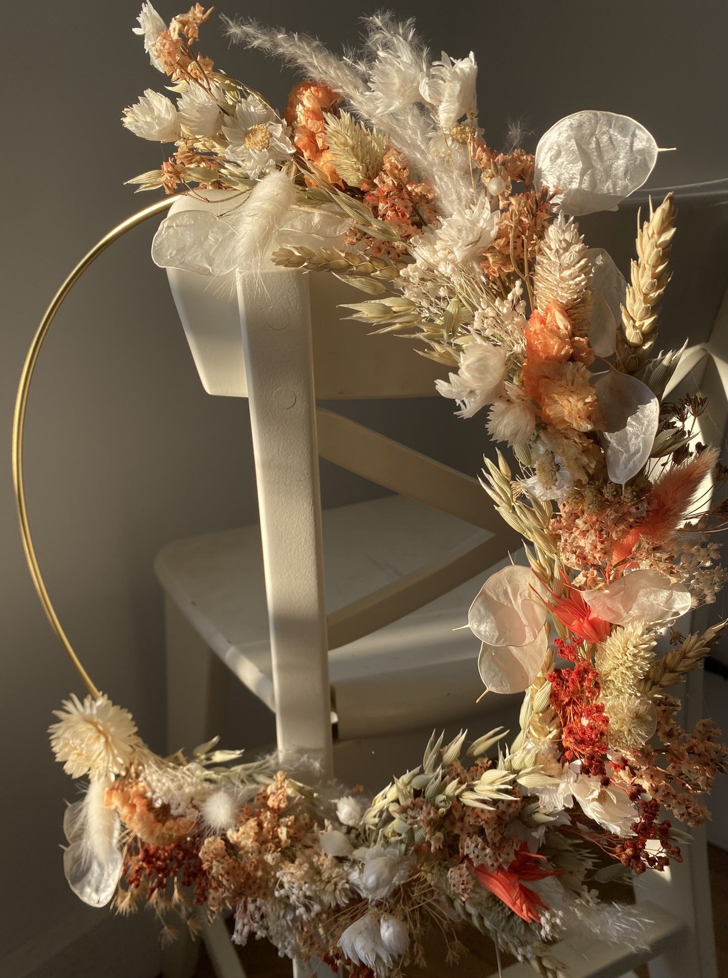Couronne Moyen Modèle Orange | Terracotta | Naturel _ Les Mains dans les Fleurs
