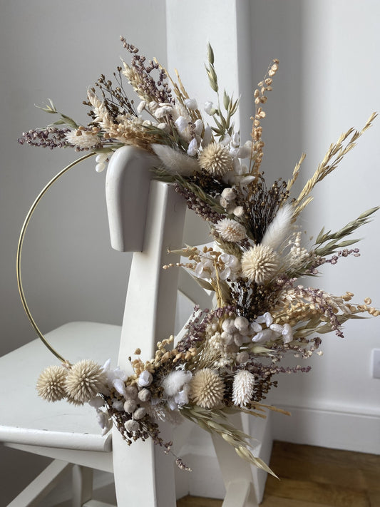 Couronne Petit Modèle Naturel | Blanc _ Les Mains dans les Fleurs