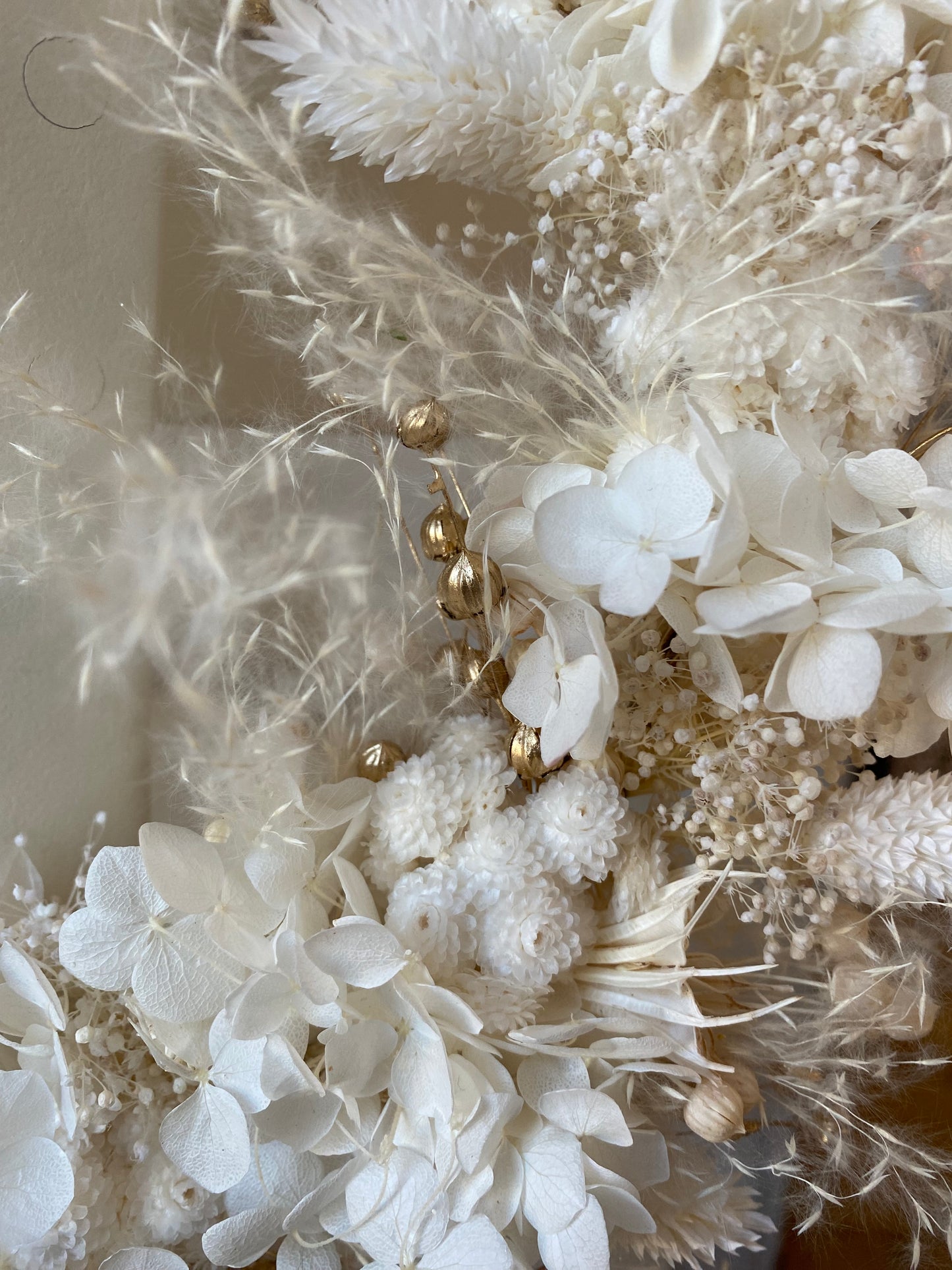 Couronne Petit Modèle Blanc | Or _ Les Mains dans les Fleurs