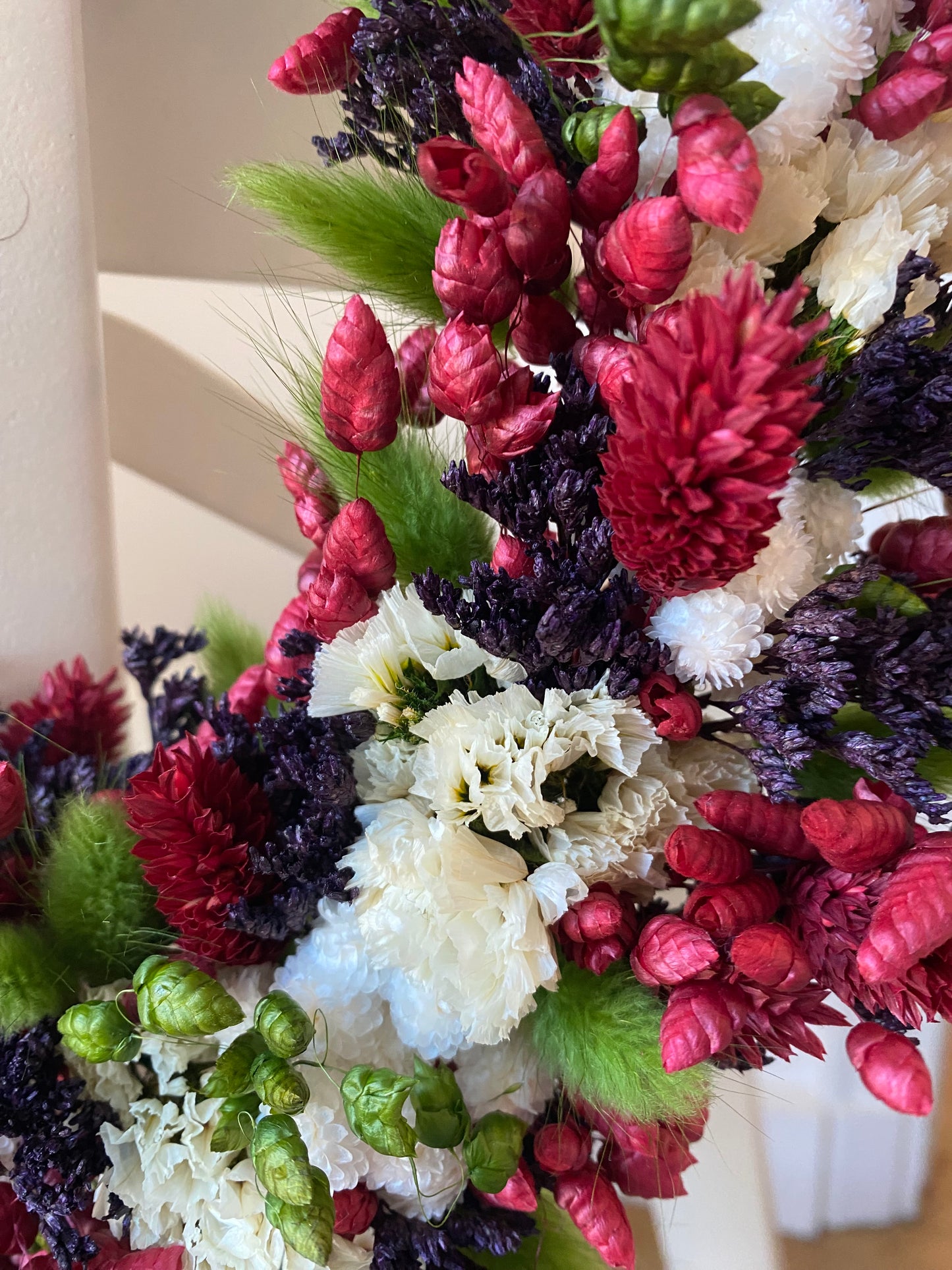 Couronne Petit Modèle Bordeaux | Blanc | Vert _ Les Mains dans les Fleurs