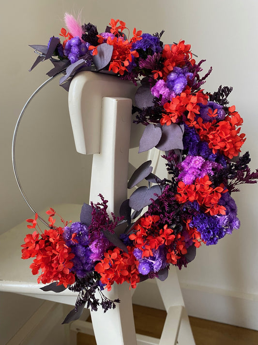 Couronne Petit Modèle Orange | Violet | Mauve _ Les Mains dans les Fleurs