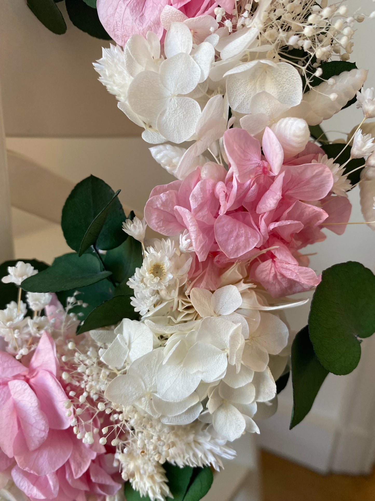 Couronne Petit Modèle Rose | Blanc | Vert _ Les Mains dans les Fleurs