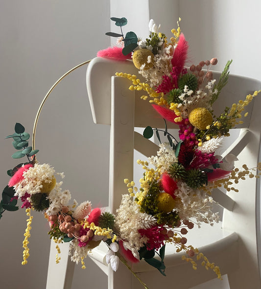 Couronne Petit Modèle Vert | Rose | Jaune | Blanc _ Les Mains dans les Fleurs