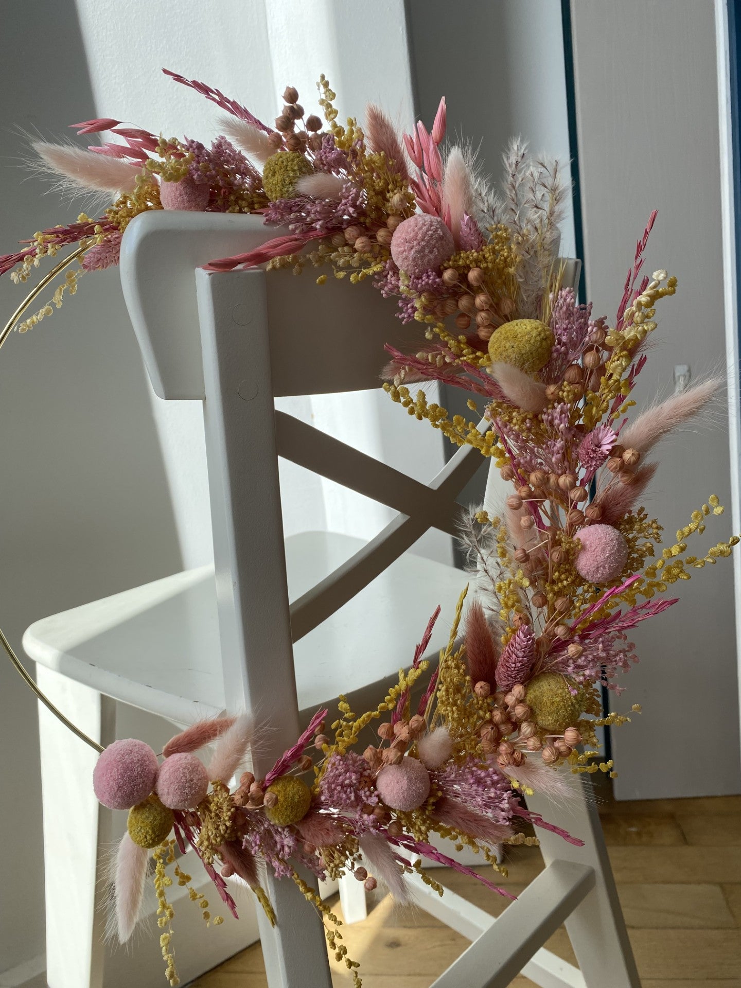Couronne Moyen Modèle Rose | Jaune _ Les Mains dans les Fleurs