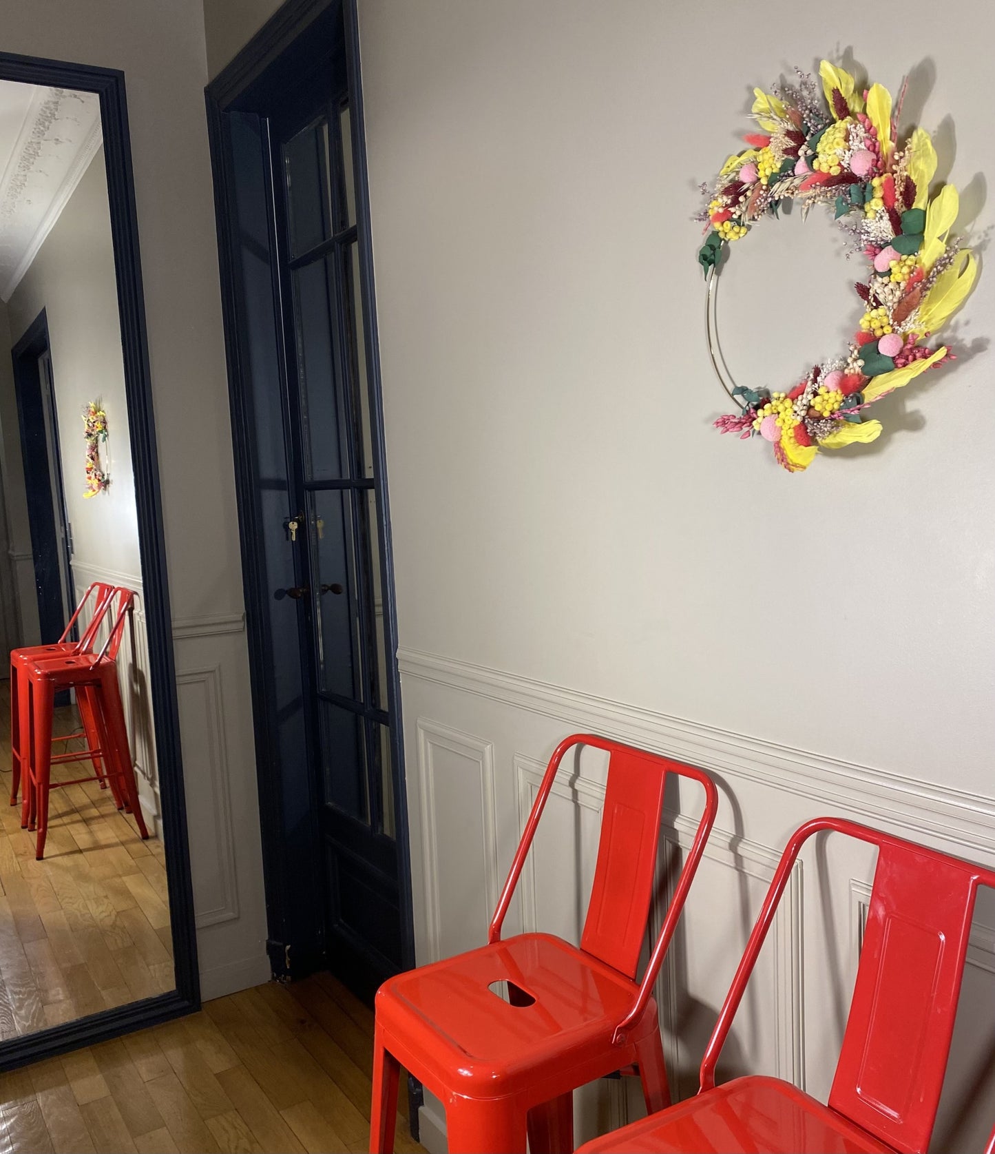 Couronne Moyen Modèle Fleurs & Plumes | Multicolore _ Les Mains dans les Fleurs