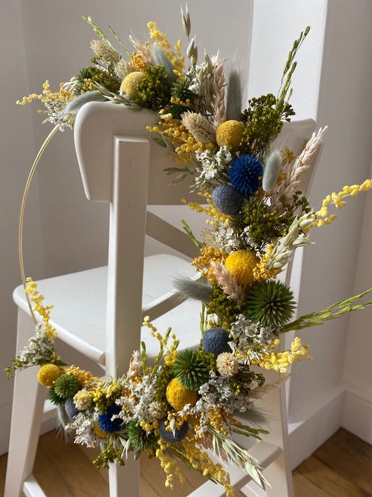 Couronne Moyen Modèle Jaune | Vert | Blanc | Bleu _ Les Mains dans les Fleurs