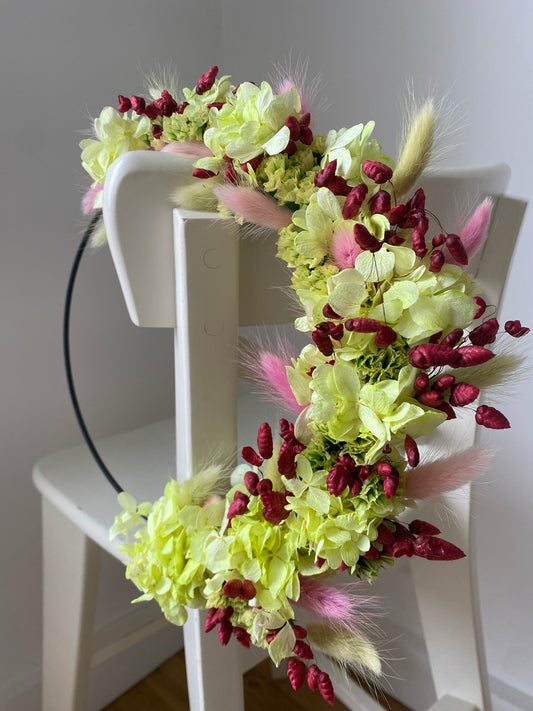 Couronne Petit Modèle Jaune | Rose | Bordeaux _ Les Mains dans les Fleurs