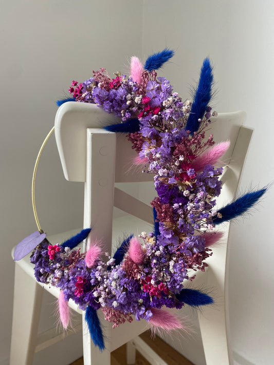 Couronne Petit Modèle Violet | Rose | Bleu _ Les Mains dans les Fleurs