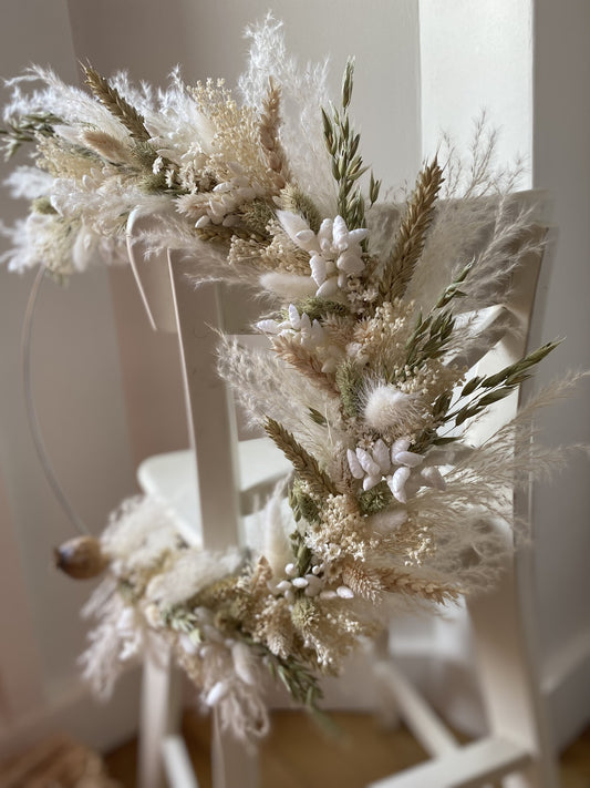 Couronne Moyen Modèle Blanc | Naturel _ Les Mains dans les Fleurs