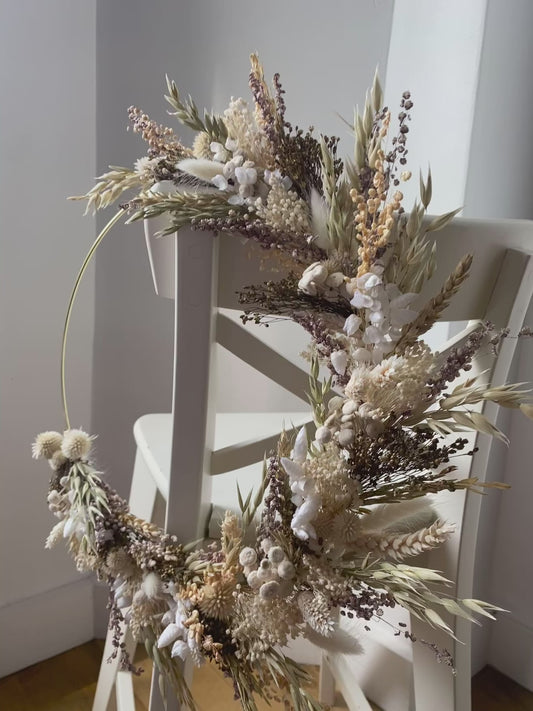 Couronne Moyen Modèle Blanc | Naturel _ Les Mains dans les Fleurs